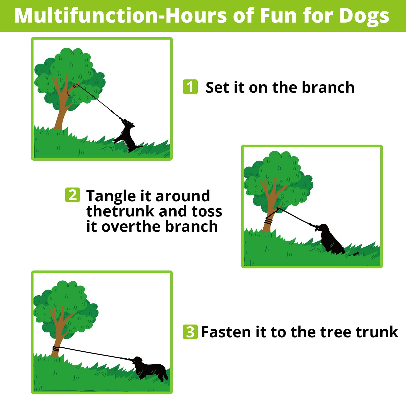 HOKINETY chien tirant le jouet montrant exercice interactif et amusement