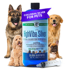 HOLISTIC PET CARE flacon 32 oz montrant l'étiquette et la quantité pratique