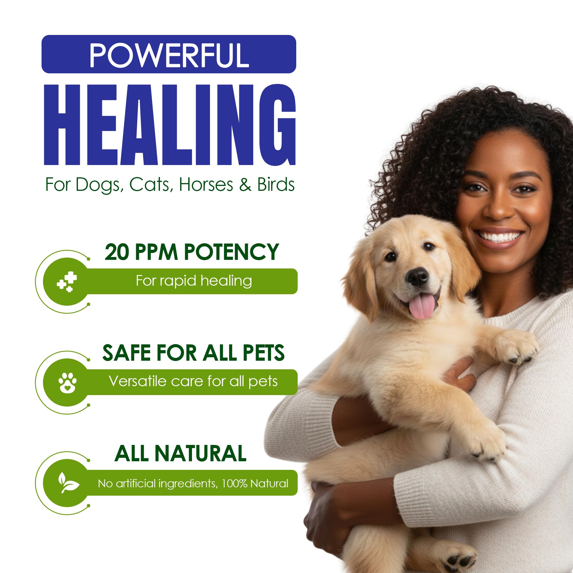 HOLISTIC PET CARE goutte appliquée sur pelage montrant facilité d'utilisation