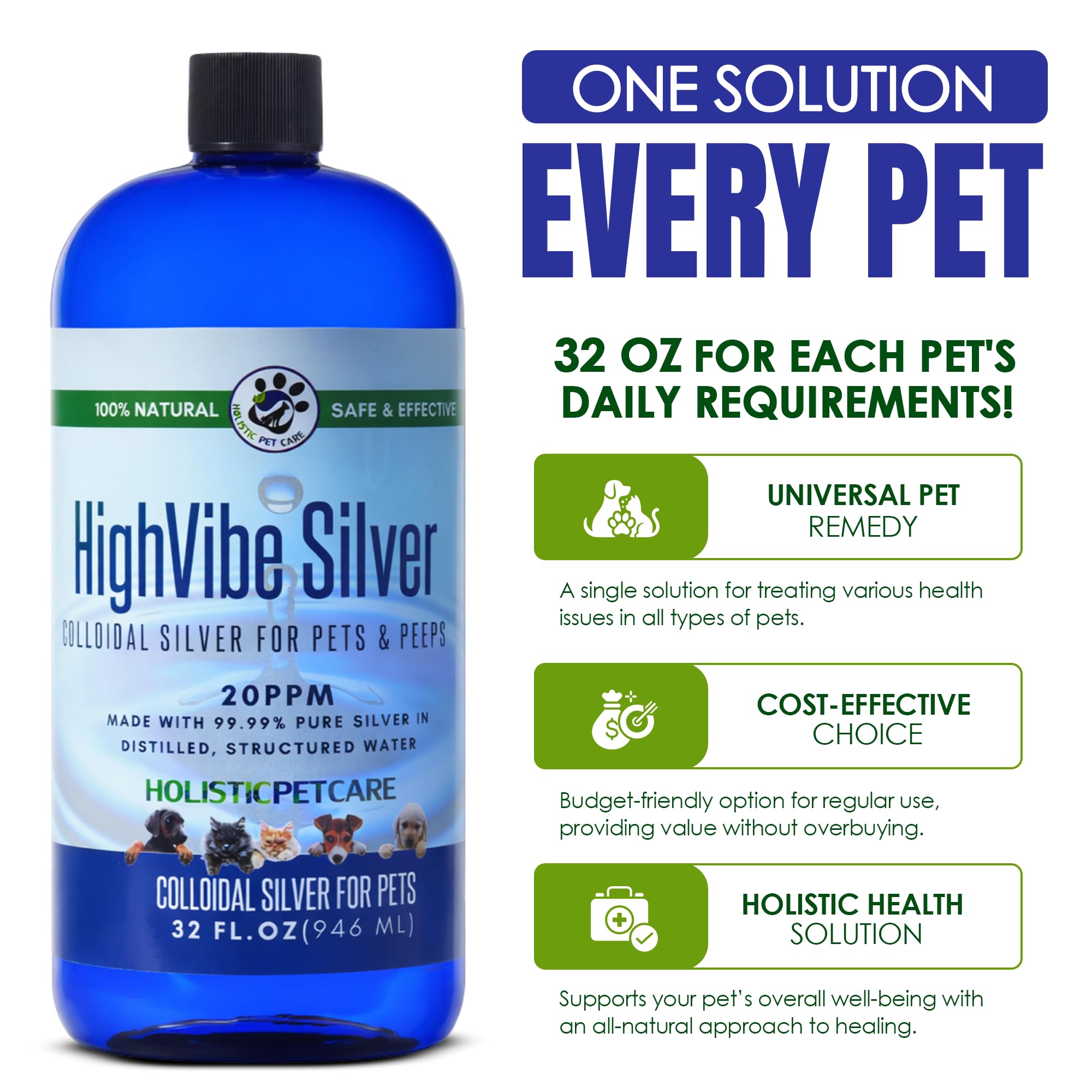 HOLISTIC PET CARE seringue fournie pour application précise et sans gâchis