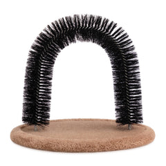 Hollypet arche face avant montrant la brosse et la base stable pour réduire les poils
