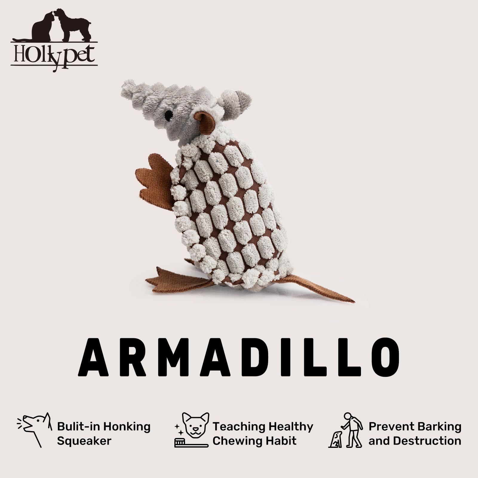 Hollypet armadillo chiot jouant stimule activité et interaction
