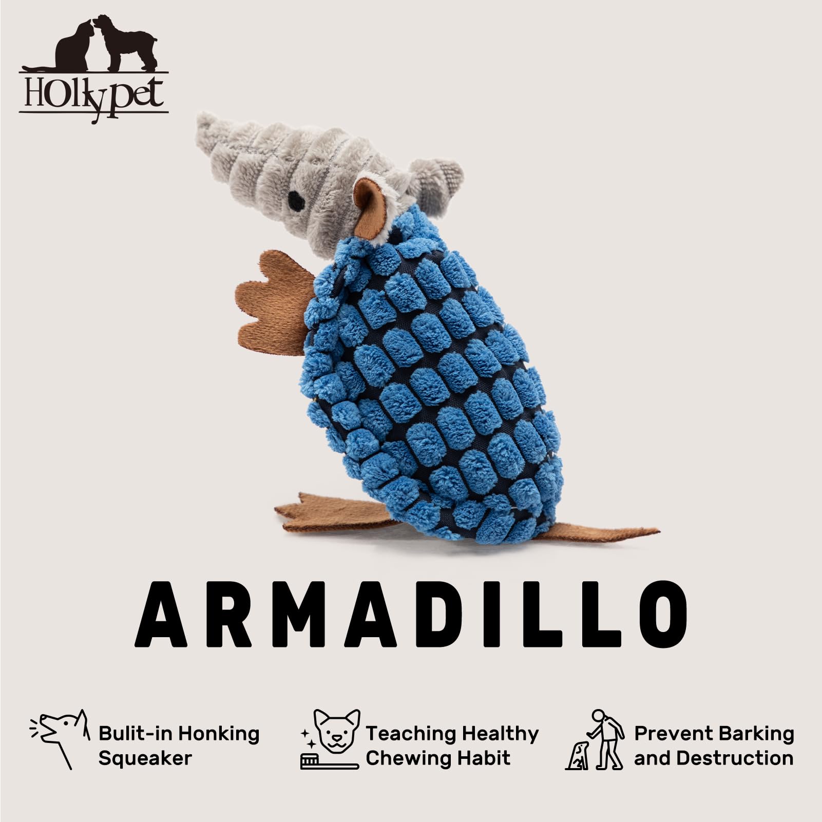 Hollypet armadillo chien en jeu lors d'un lancer stimulant l'activité