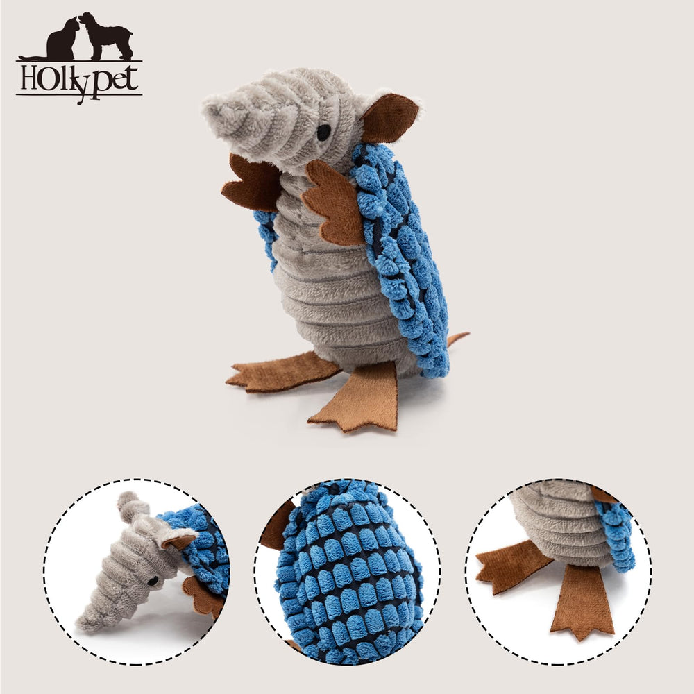 Hollypet armadillo gros plan sur texture douce aidant à masser les gencives