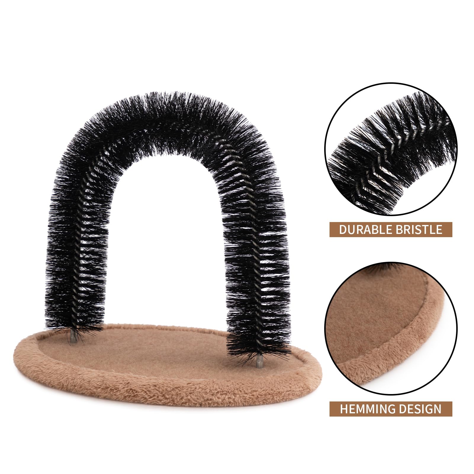 Hollypet chat traversant l'arche pour se brosser et se masser naturellement