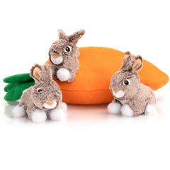 Hollypet lapin face avant montrant design et ouverture, stimule jeu