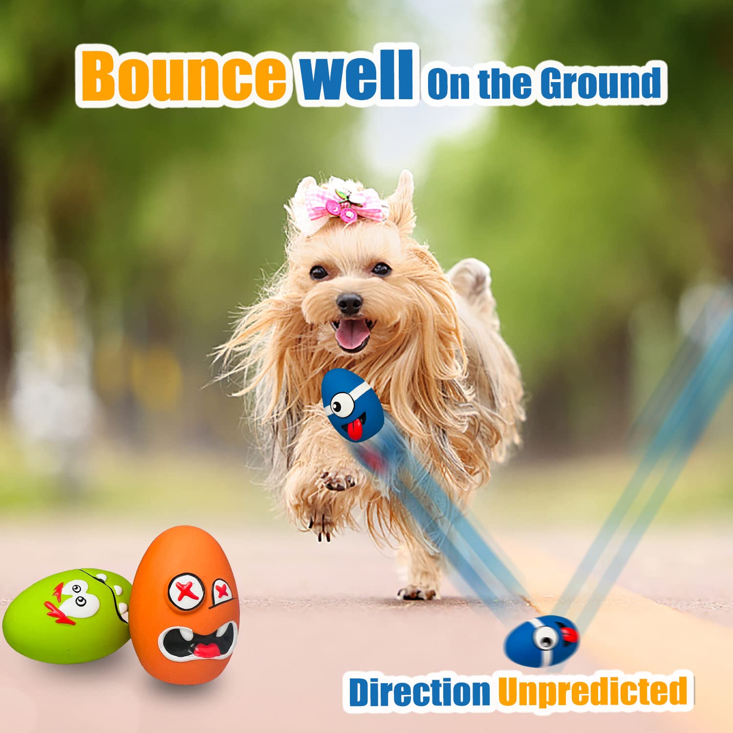 HOLYSTEED petit chien jouant avec la balle œuf pour stimulation et exercice