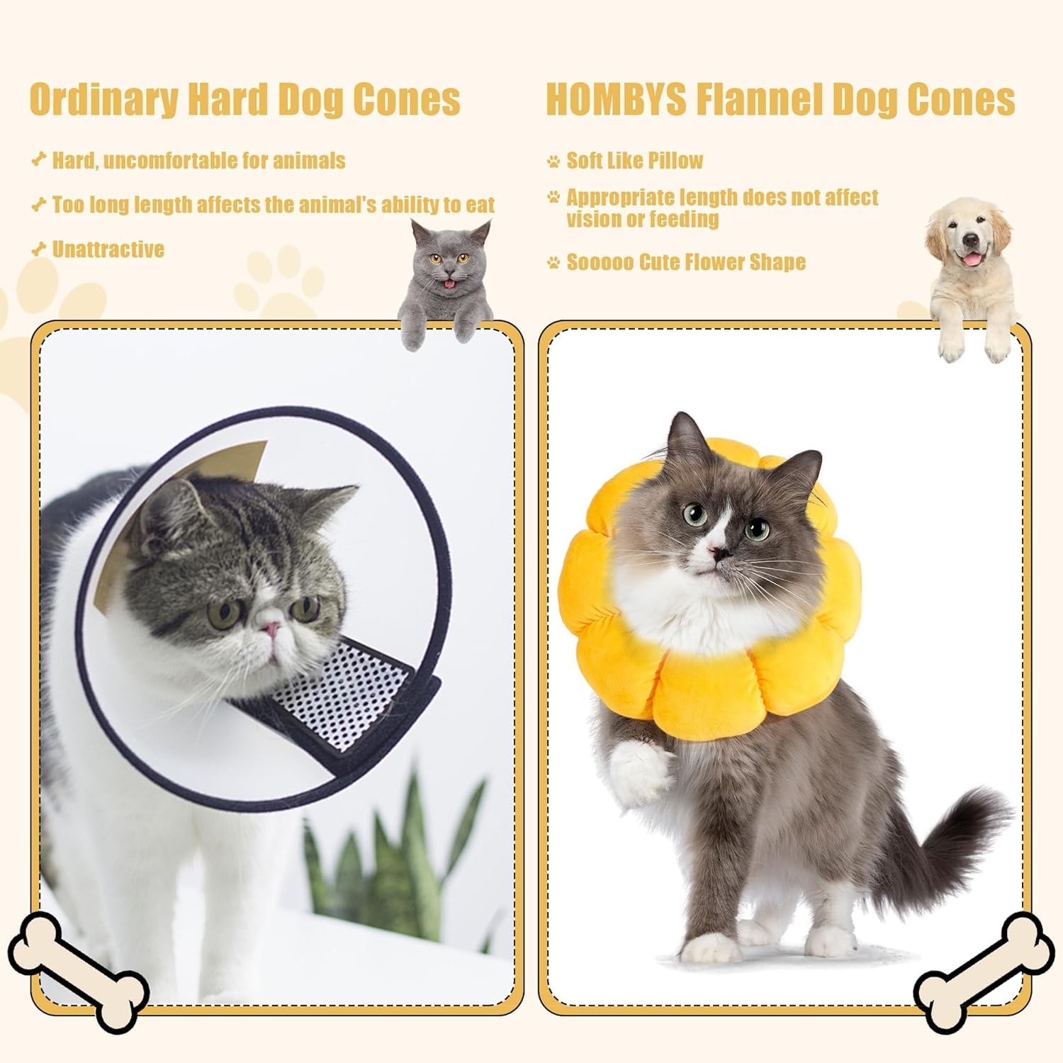 HOMBYS boucle réglable, ajustement sécurisé pour différentes tailles de cou