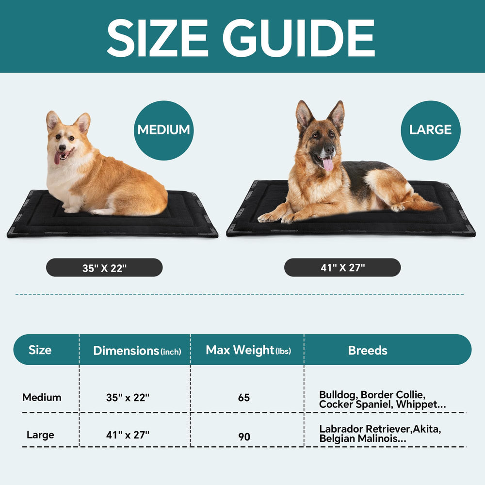 HOMBYS tapis avec chien à côté pour comparaison d'échelle — idéal pour grands chiens