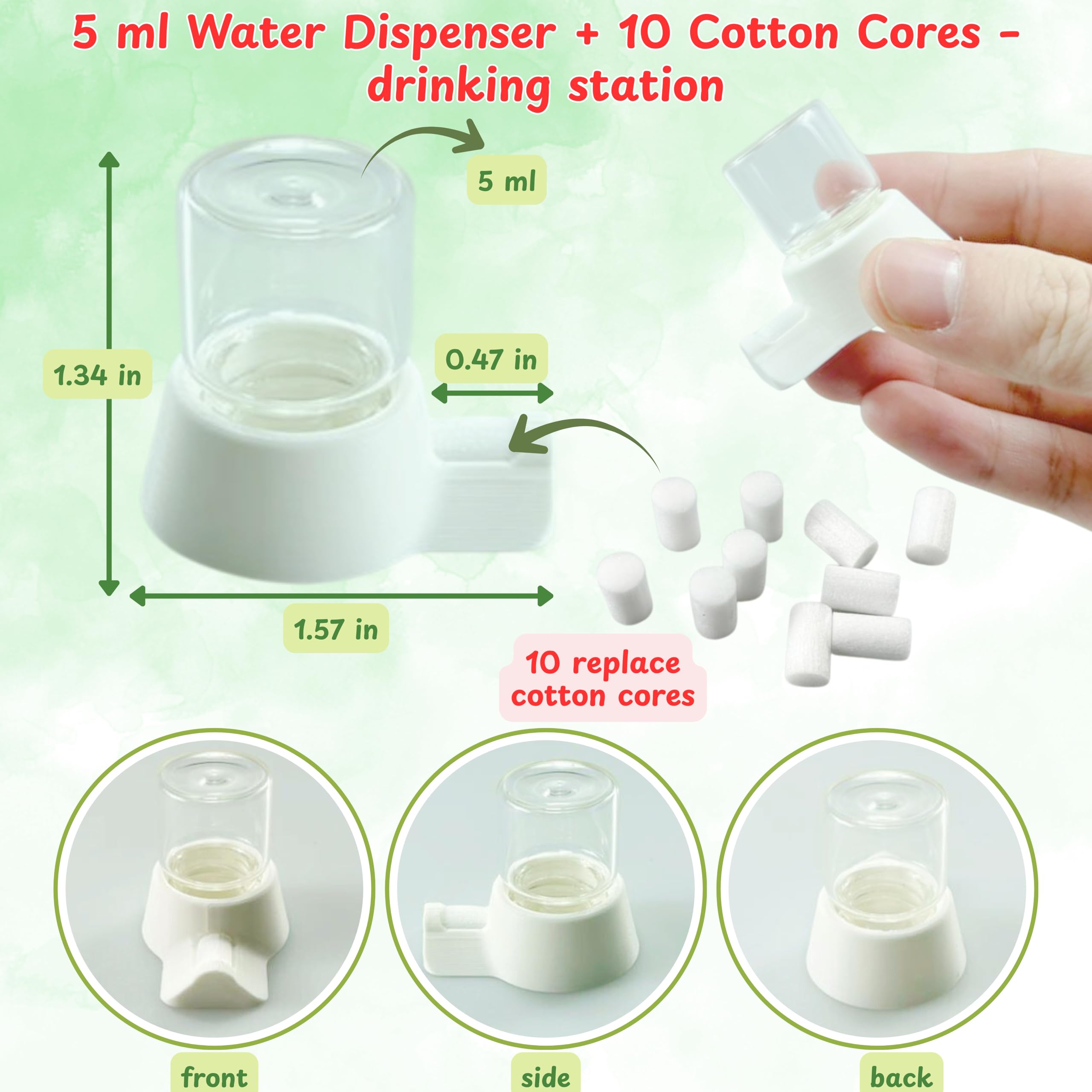 Homedy Crafts gros plan mèche coton montrant absorption fiable