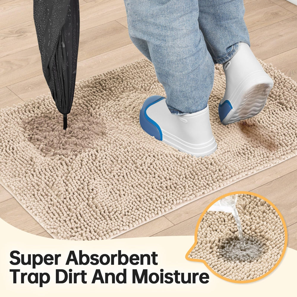 HOMEK gros plan chenille montrant texture douce et forte absorption