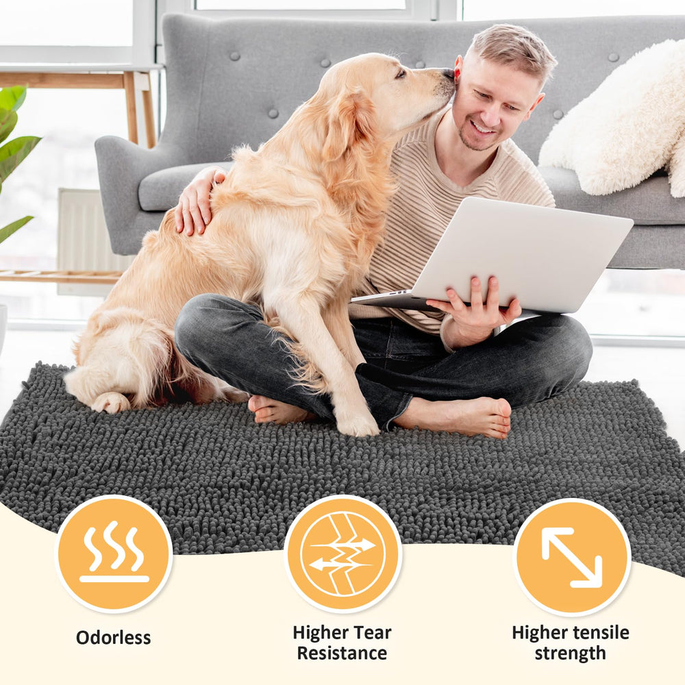HOMEK tapis placé à la porte arrière arrêtant boue et débris efficacement