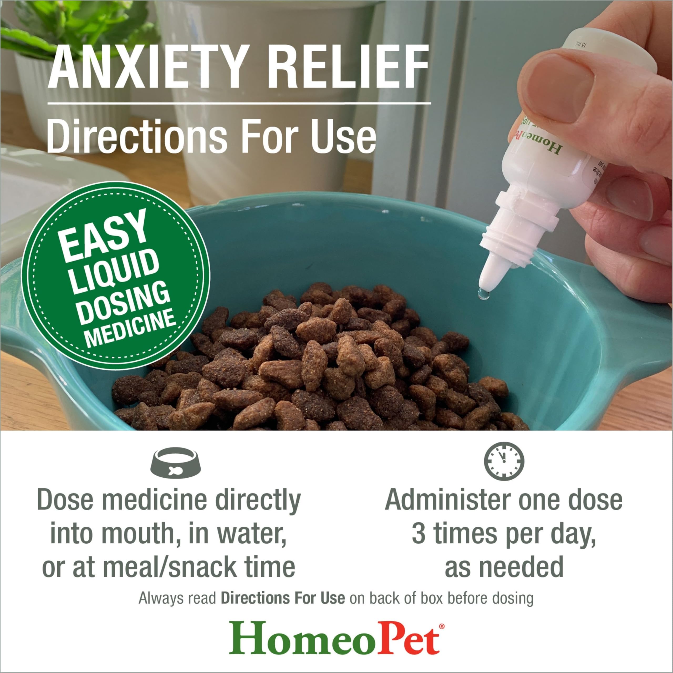 HomeoPet flacon 15 ml à côté d'une règle pour visualiser la taille pratique