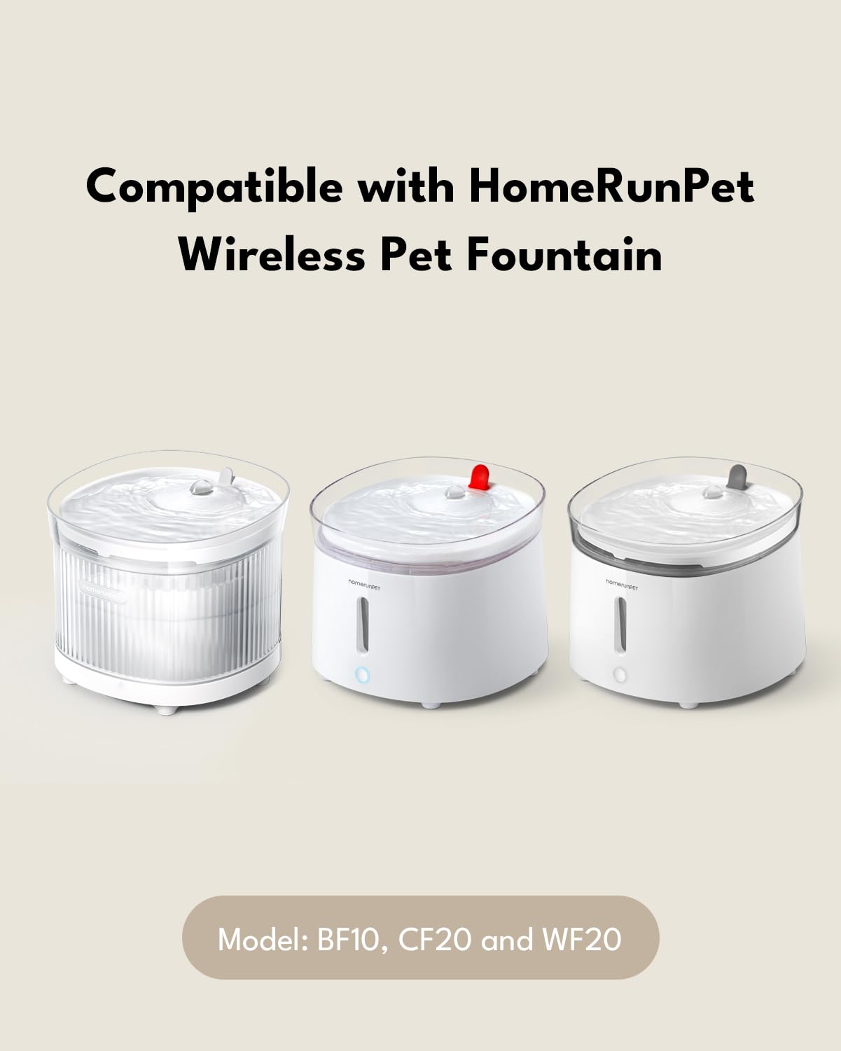 Homerunpet filtre installé dans fontaine illustrant eau plus claire pour animal