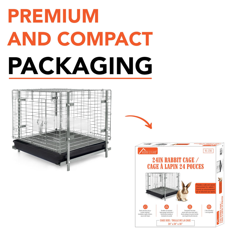 HOMESTEAD comparaison taille montrant proportions pour un lapin adulte