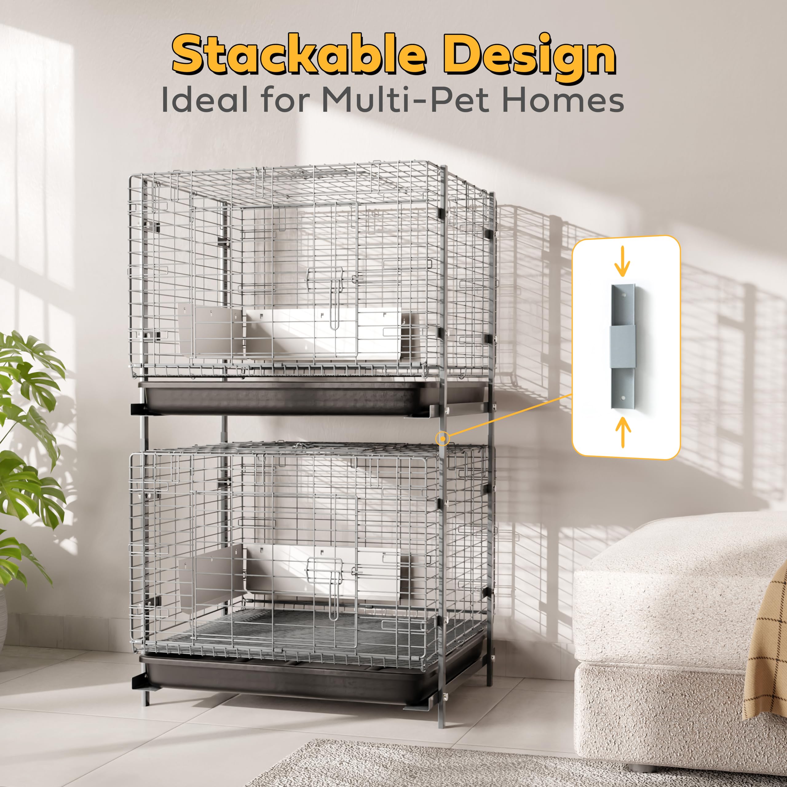 HOMESTEAD cage installée en intérieur illustrant usage domestique pratique