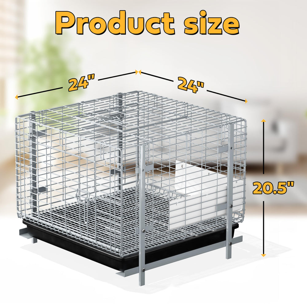 HOMESTEAD porte frontale ouverte pour sortir et manipuler le lapin sans stress