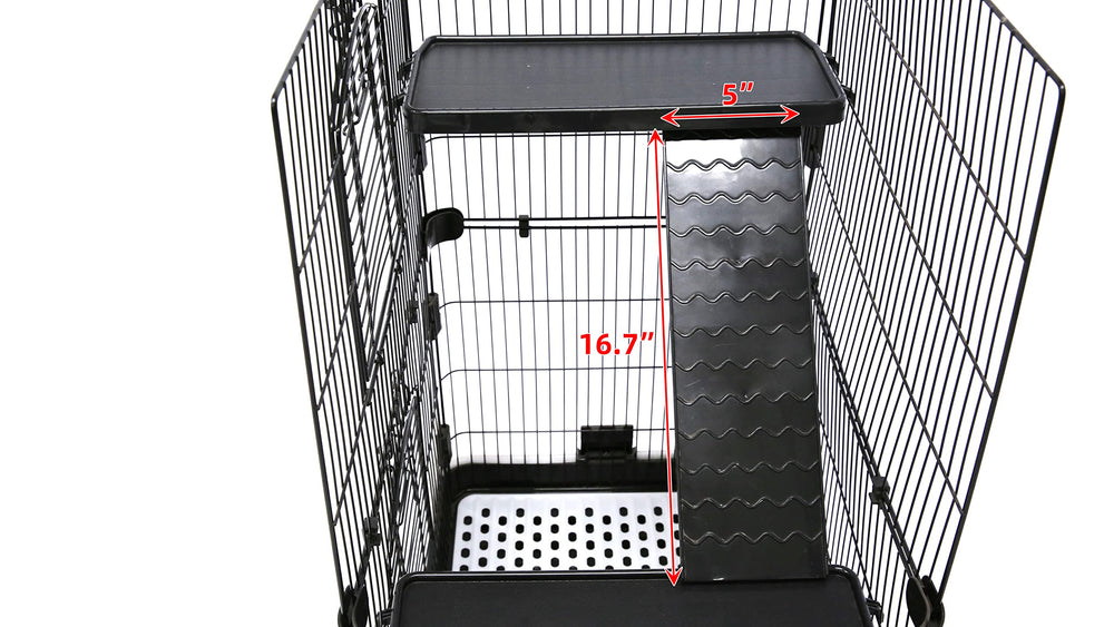 Homey Pet base avec pare-éclaboussures et tiroir pour nettoyage rapide