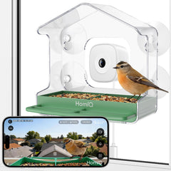 HOMIQ LIFE vue frontale de la mangeoire transparente offrant observation claire