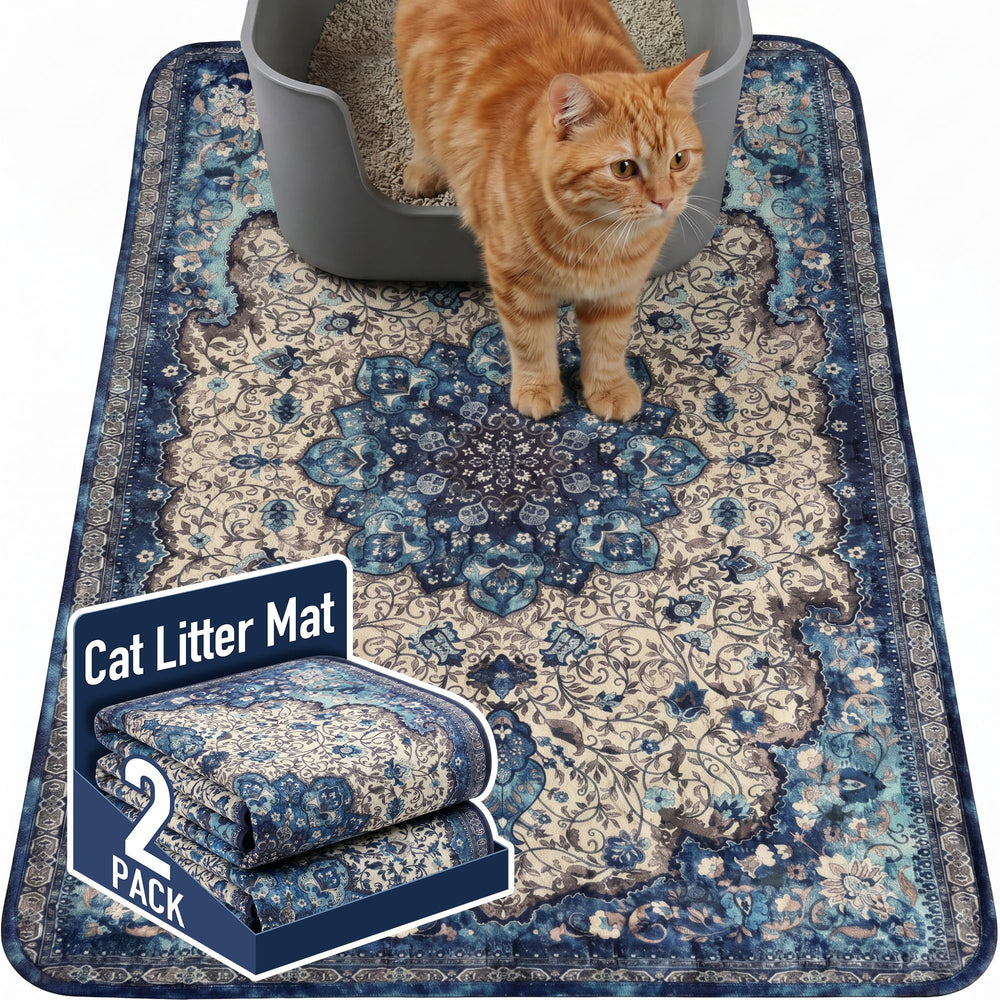 Hompet tapis vue avant emballé protège sol et capte litière