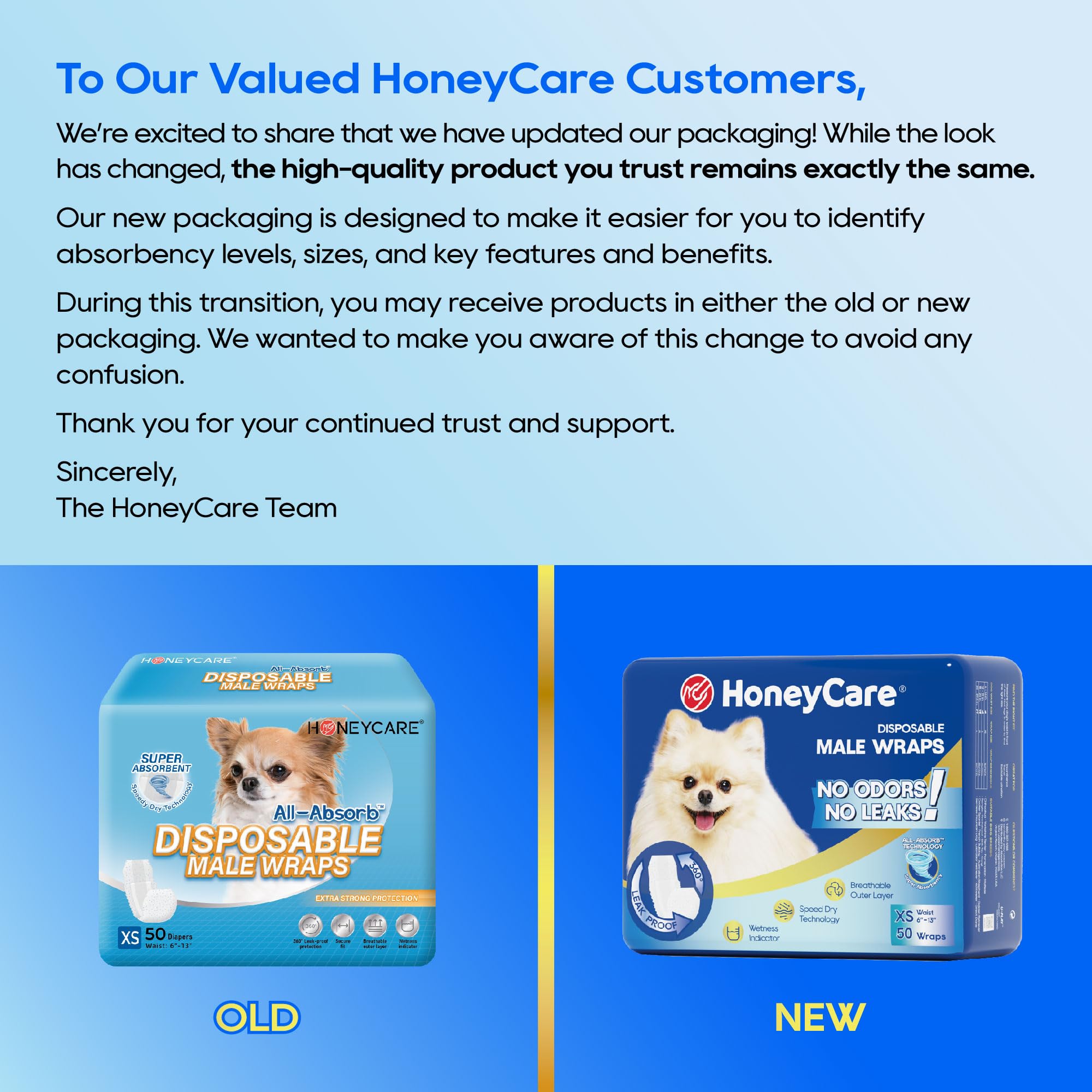 HONEY CARE gros plan noyau absorbant montrant gel et protection