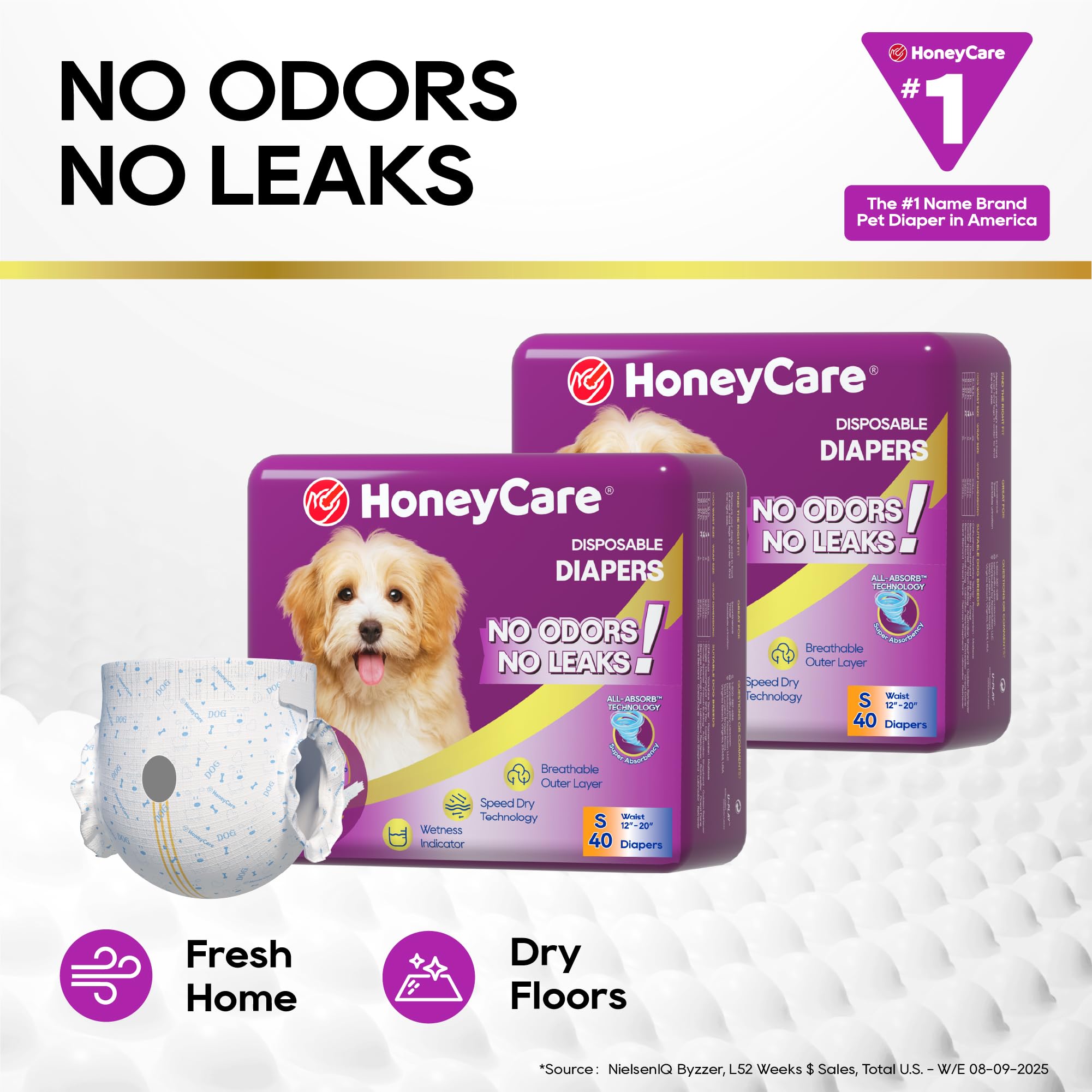 HONEY CARE indicateur d’humidité visible précisant quand changer la couche
