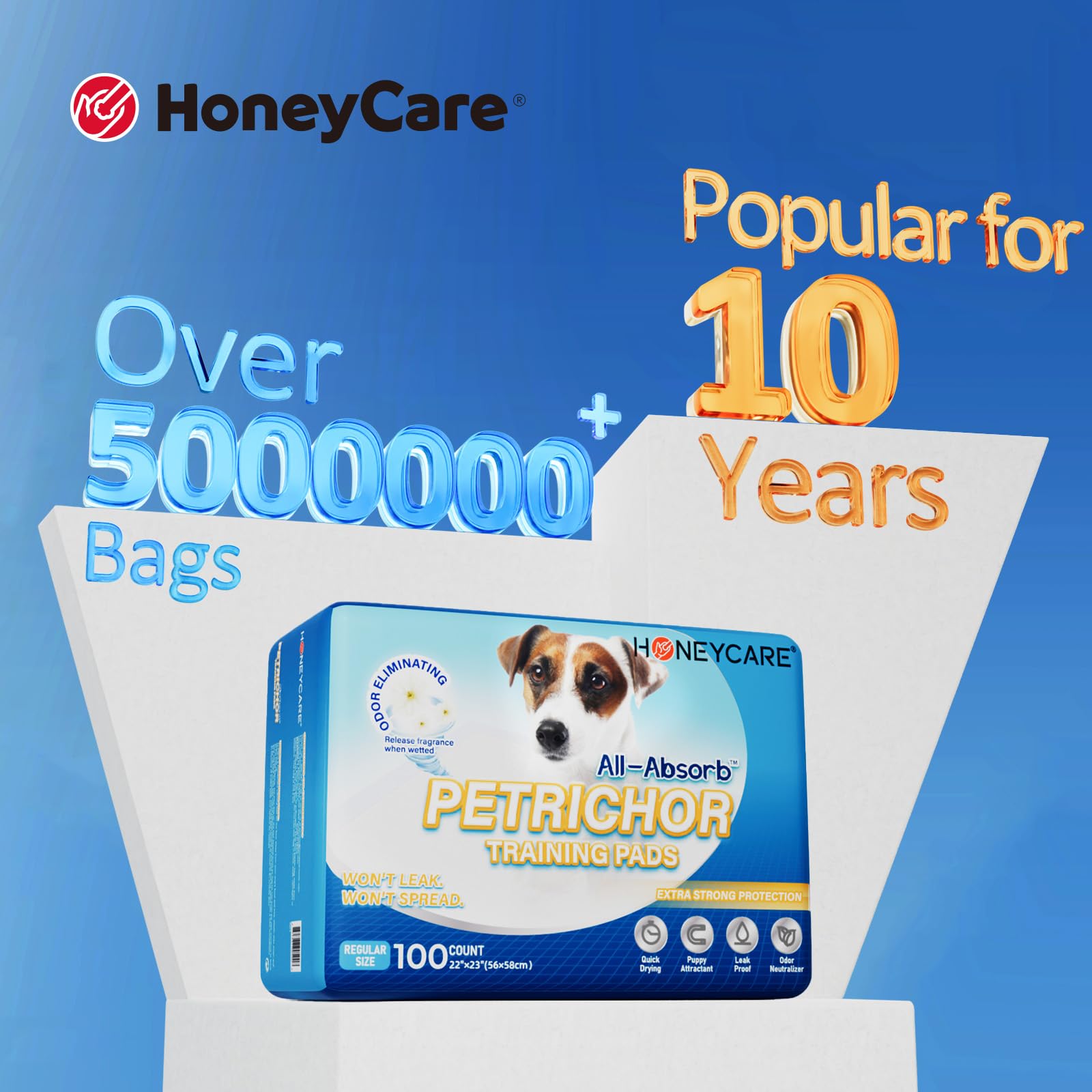 HONEY CARE coupe transversale du noyau montrant gélification et rétention