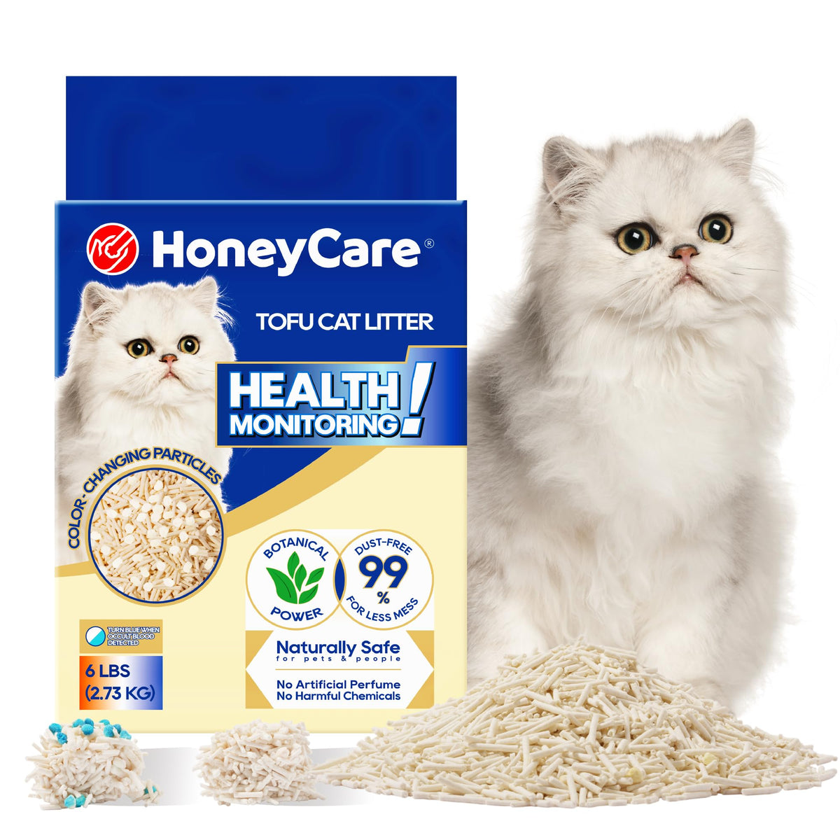 Honey Care emballage avant montrant formule végétale et bénéfice écologique