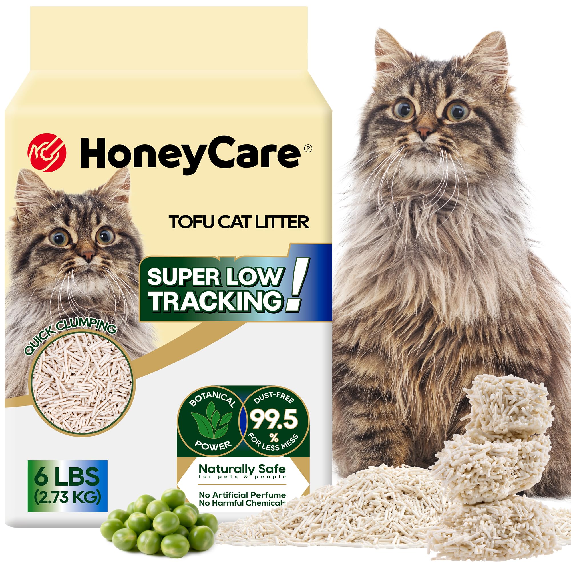 Honey Care emballage avant montrant poids 6 lb et bénéfice fraîcheur