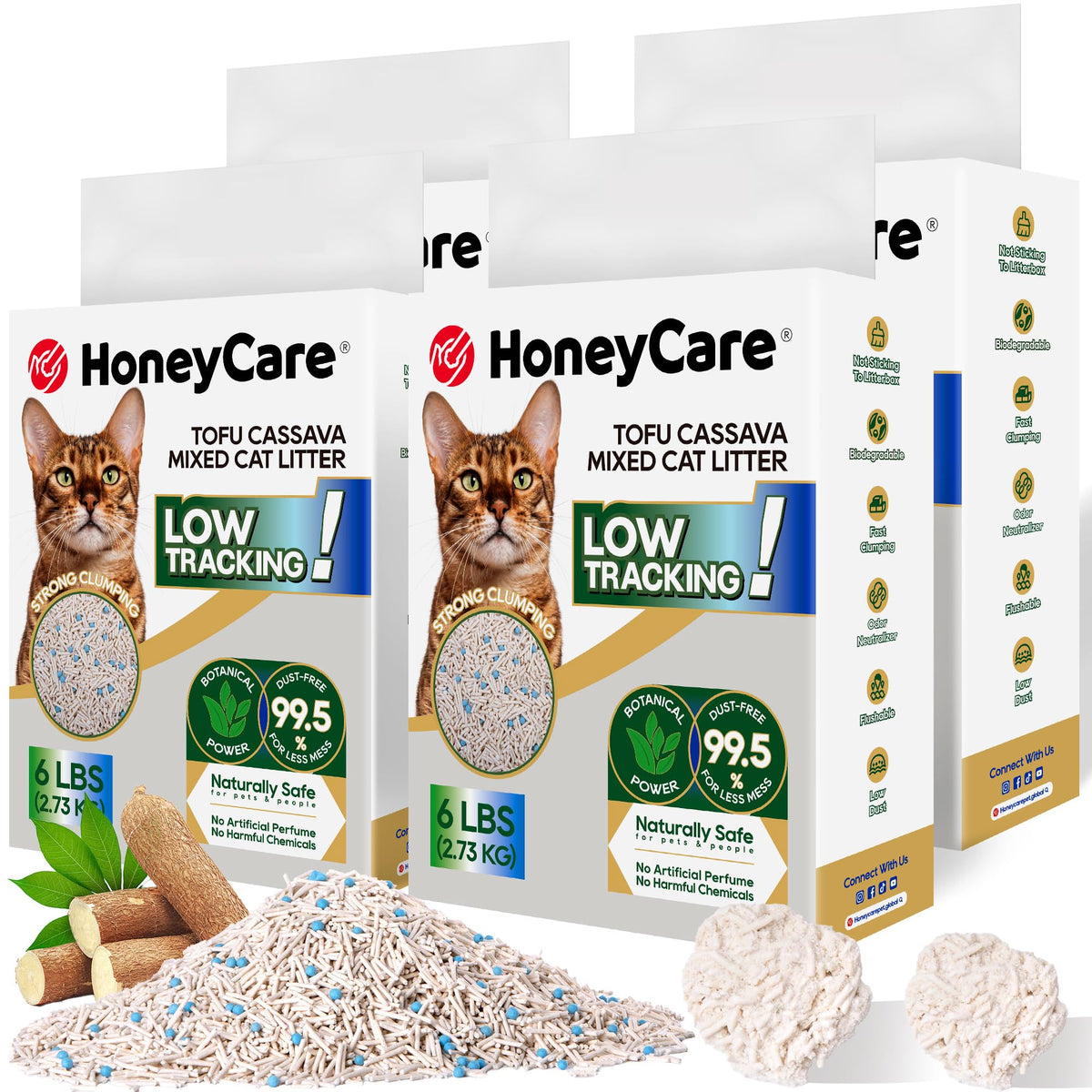 HONEY CARE emballage frontal montrant format 24 lb et bénéfice stockage