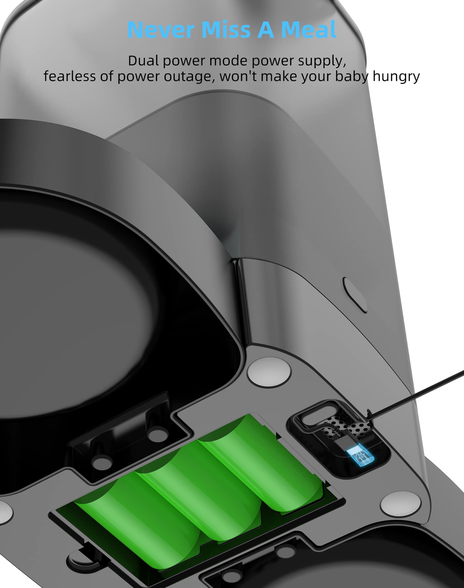 HoneyGuaridan alimentation USB et compartiment piles D pour sécurité électrique