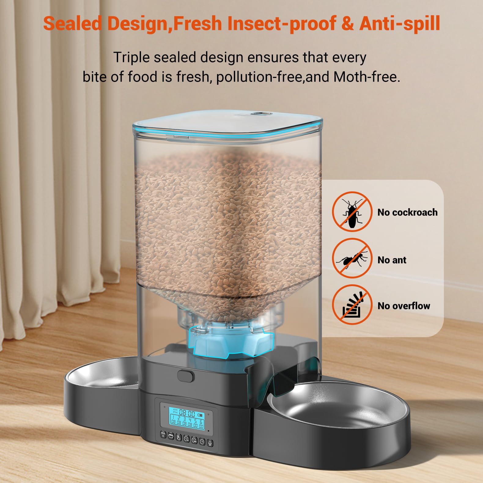 HoneyGuaridan réservoir translucide illustrant capacité 5L et visibilité du contenu