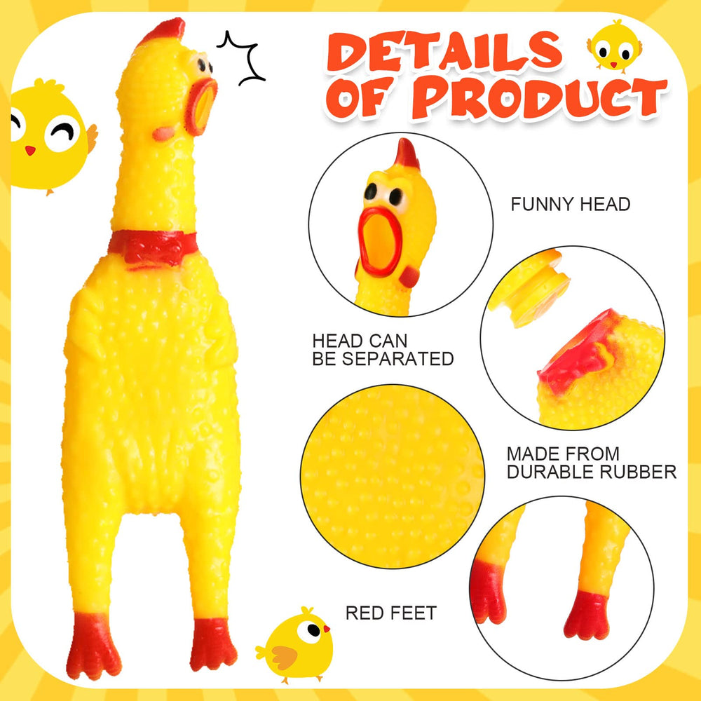 Honoson poulet caoutchouc vue de profil illustrant la forme ergonomique et le cri
