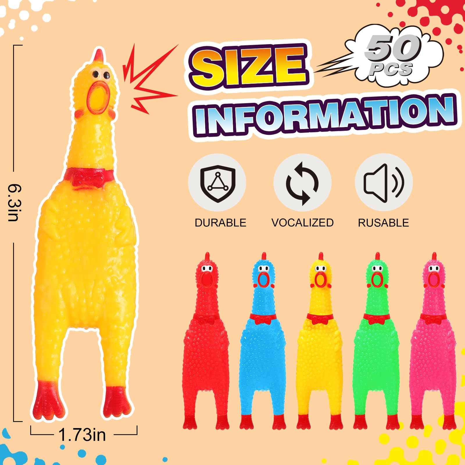 Honoson poulet comparé à objet pour visualiser la taille pratique