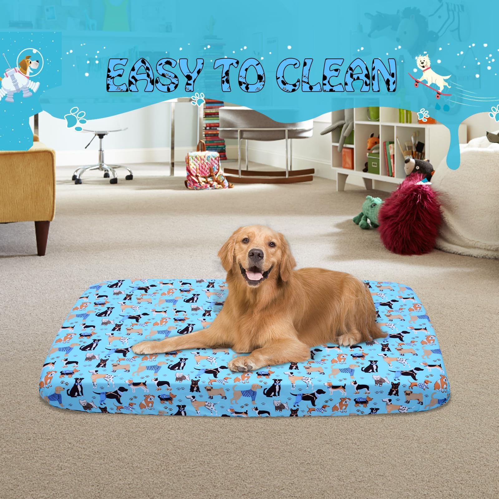 Hoopttay housse posée sur un lit de chien illustrant usage domestique
