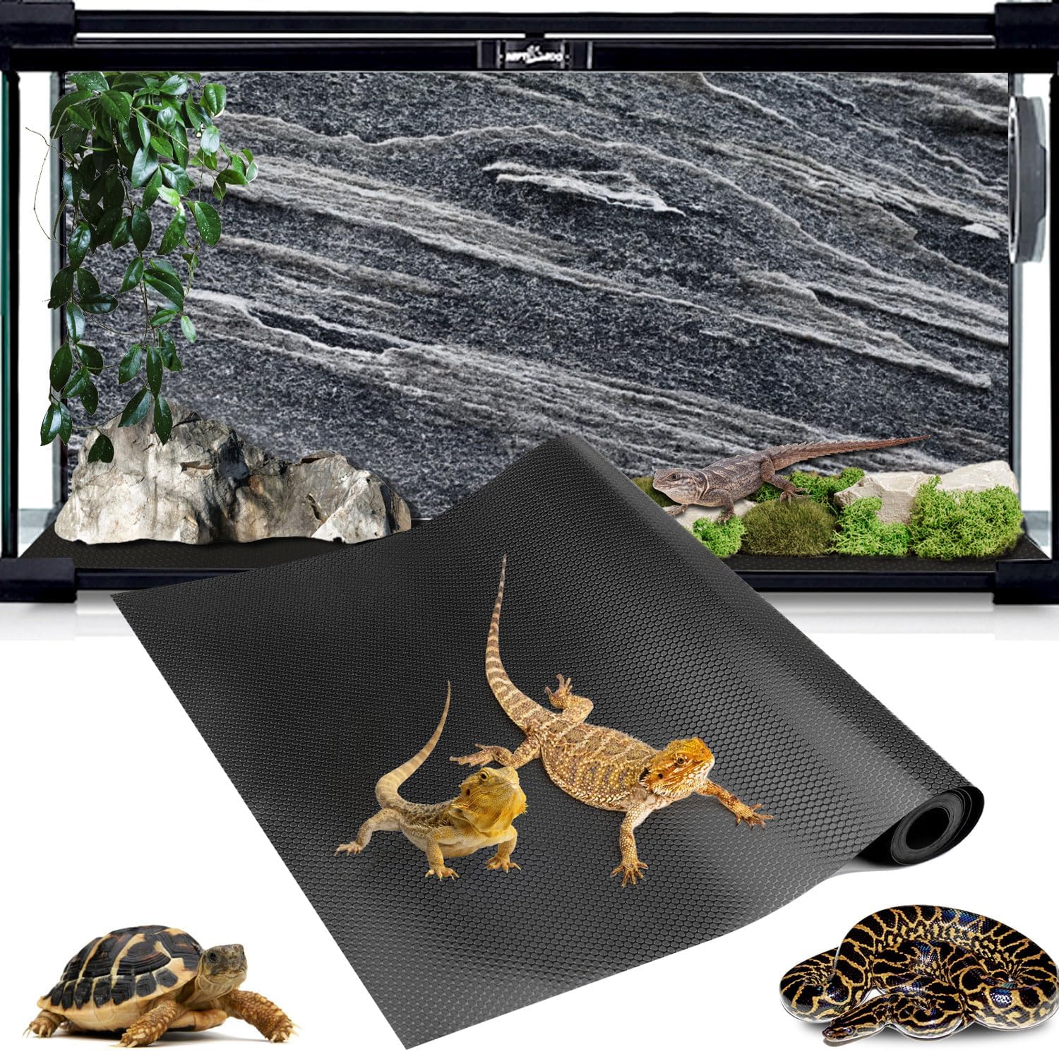 Hoplaep vue frontale du tapis dans son emballage, pratique pour installation