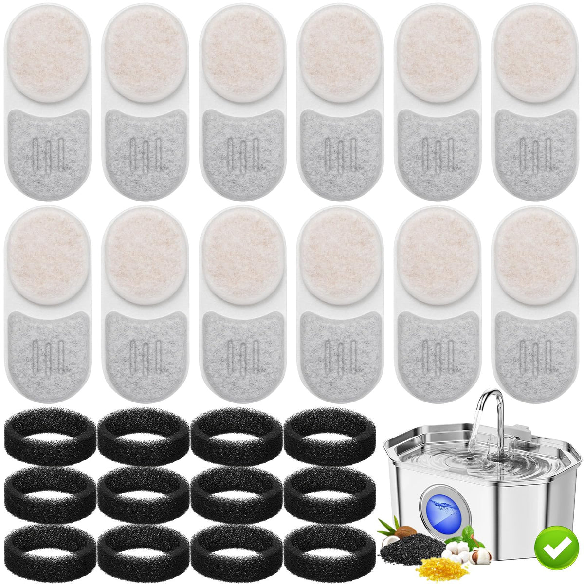 Hoscabss emballage pack 24 recharges montrant contenu et économie