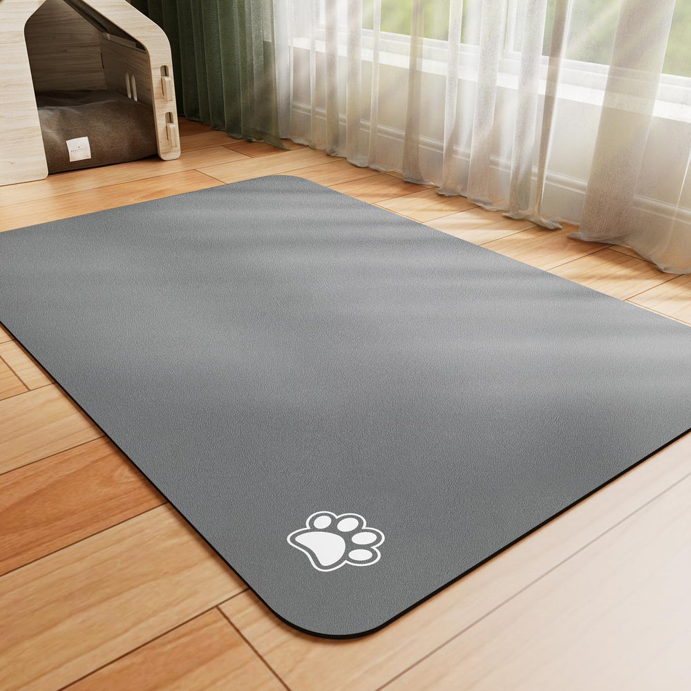 HotLive tapis face avant Paw Dark Grey protégeant le sol des éclaboussures
