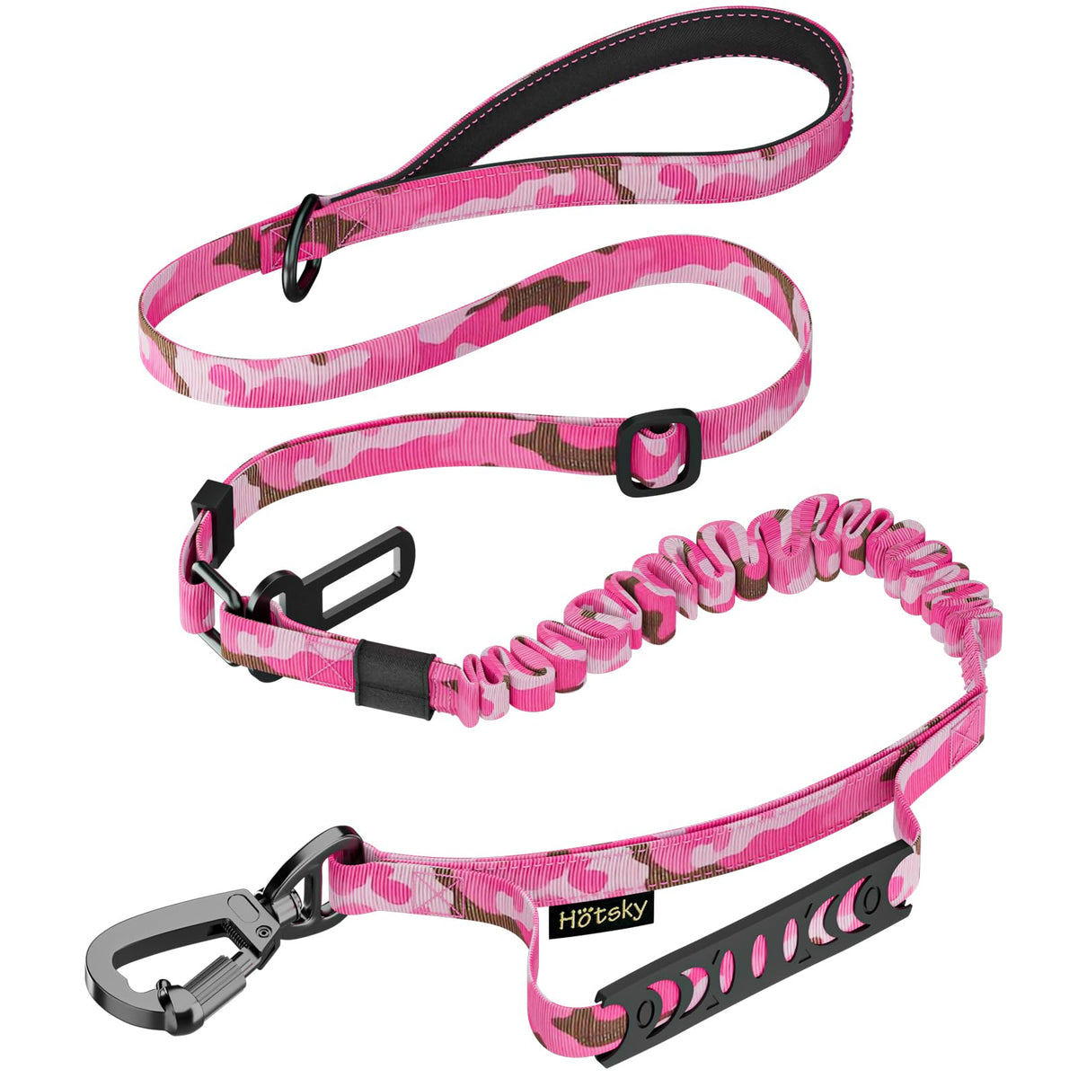 Hotsky laisse rose camo vue frontale, style et durabilité