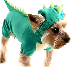 Hotumn capuche dinosaure vue de face rendant le chien adorable et visible