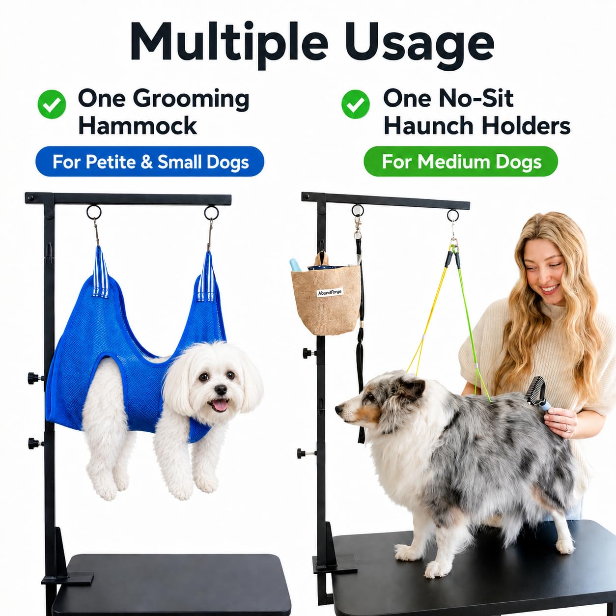 HoundForge boucles de maintien garantissant immobilité douce