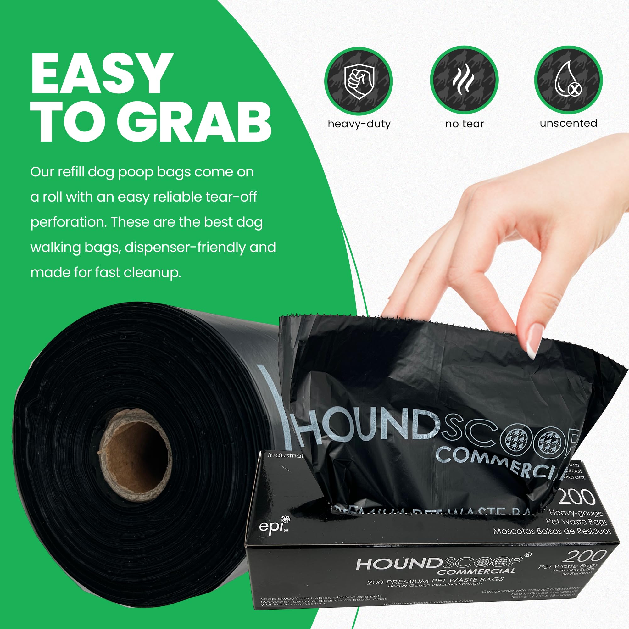 HOUNDSCOOP comparaison taille sac et main pour une couverture complète utile