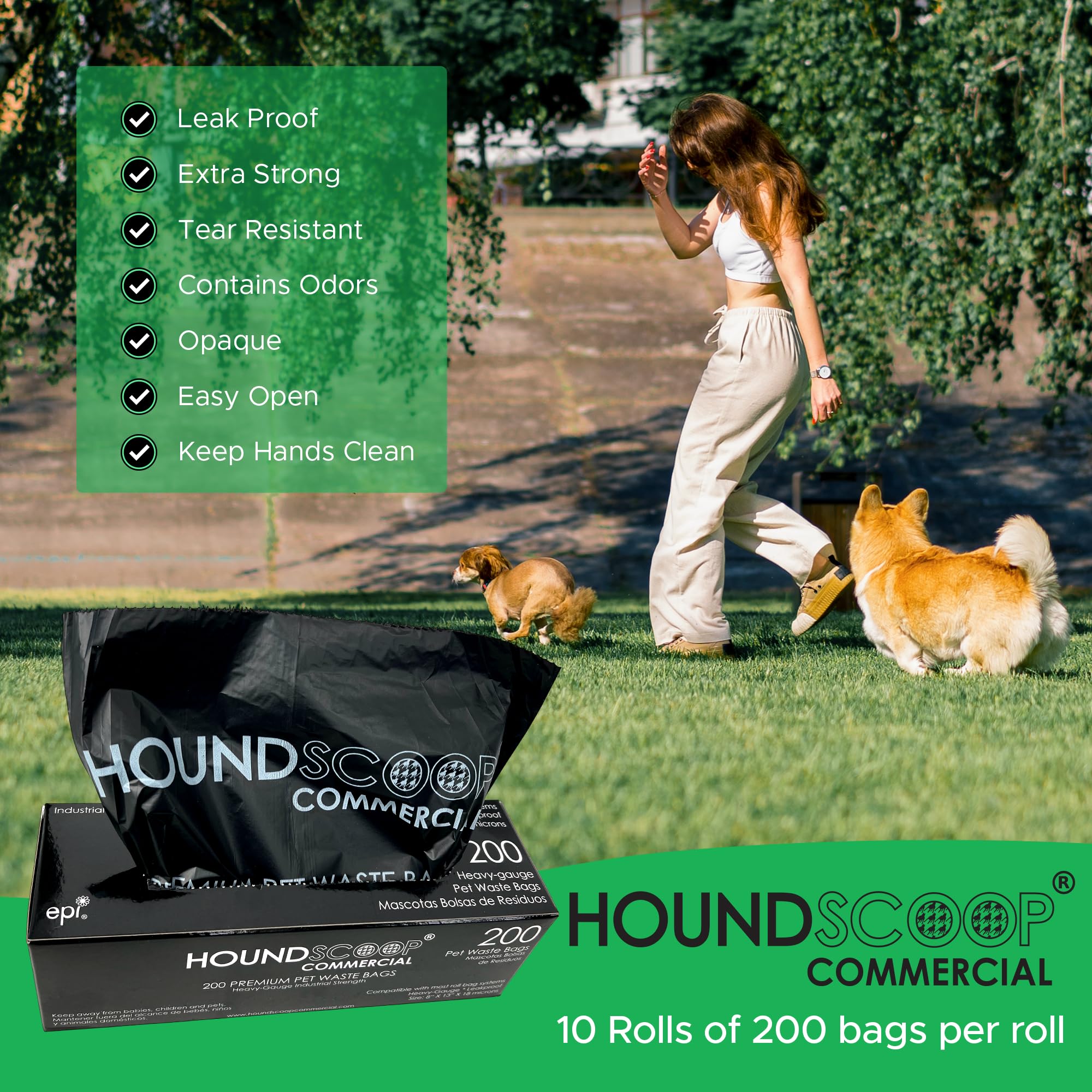 HOUNDSCOOP gros plan perforation sur le rouleau facilitant l’arrachage rapide