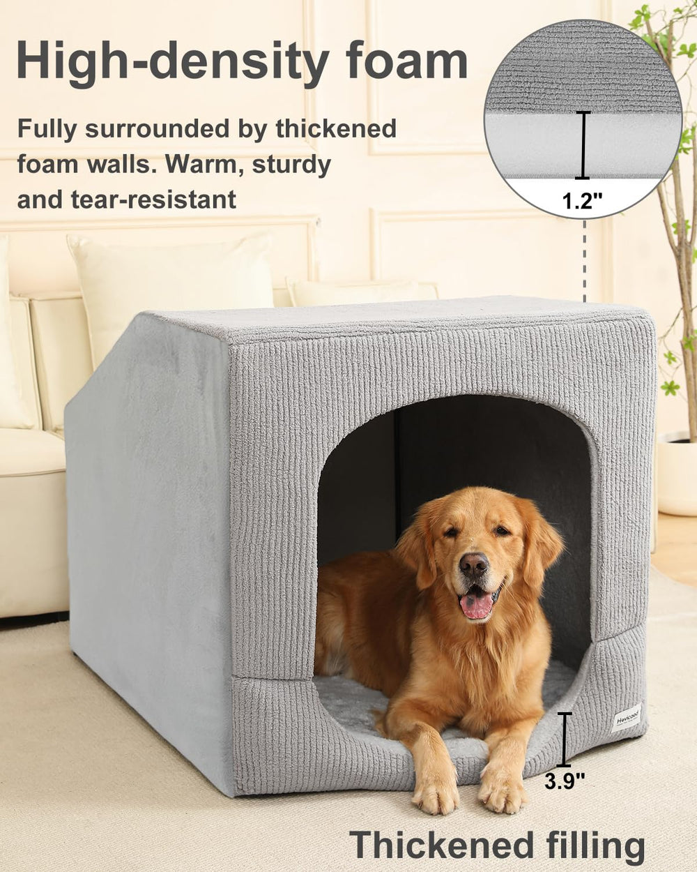 Hovicaed comparaison de taille montrant espace pour grand chien