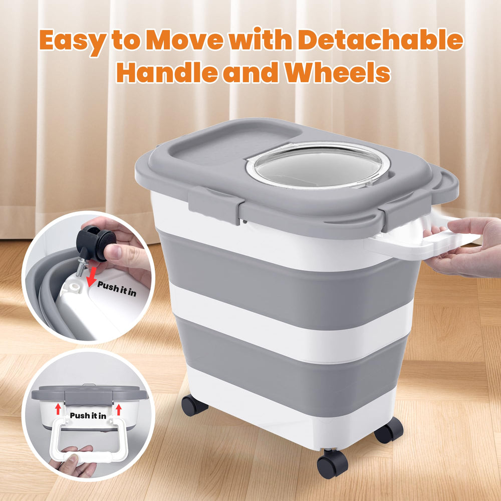 HOYTAMDAR conteneur pliable en position repliée pour gain de place et rangement facile