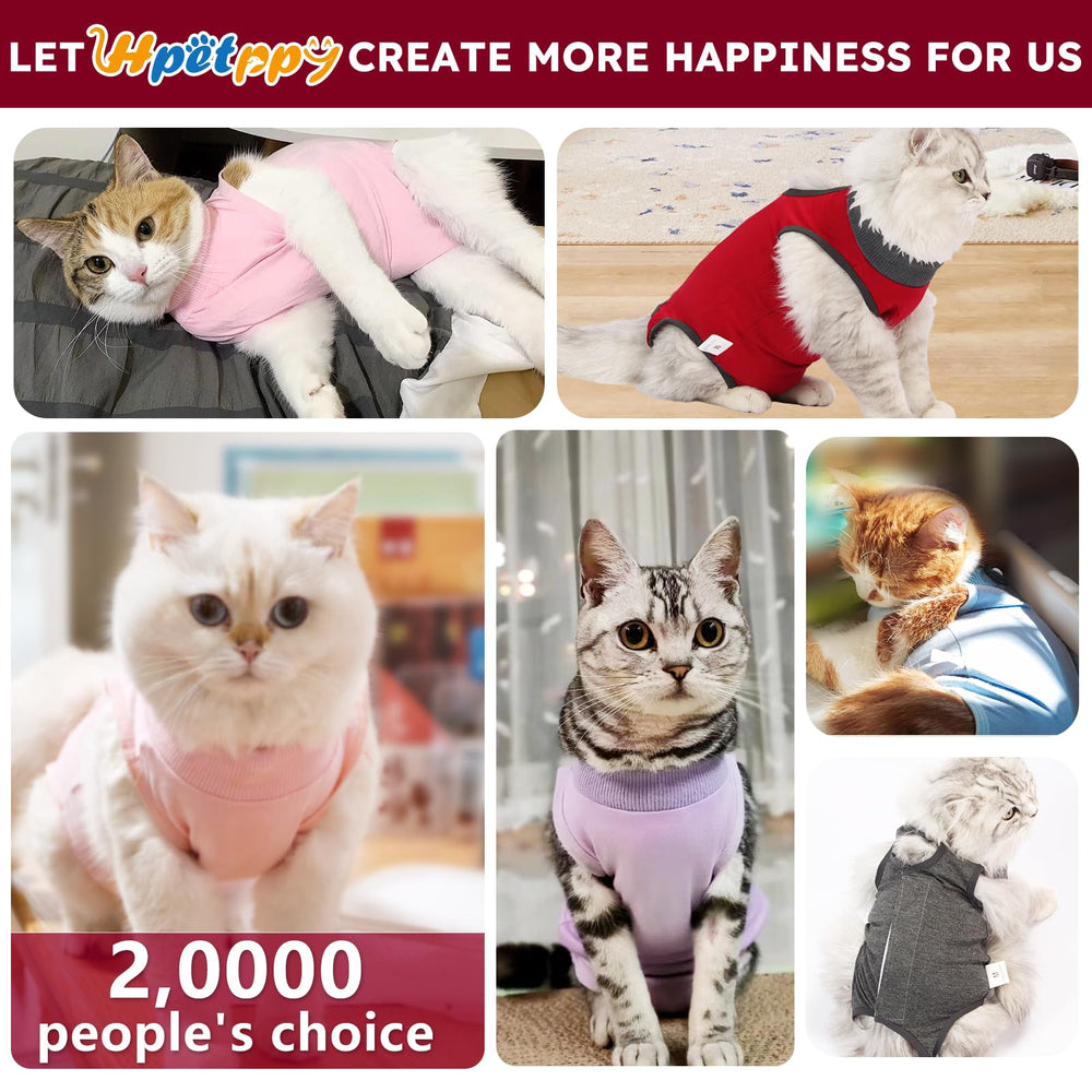 Hpetppy chat portant le body qui conserve mobilité et liberté de manger