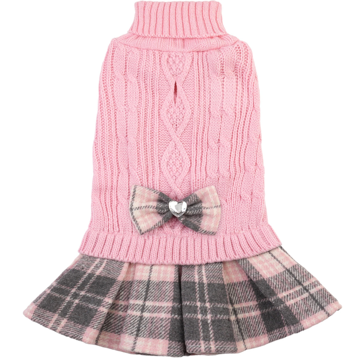 Hpetppy pull-robe devant rose montrant coupe élégante et chaleur