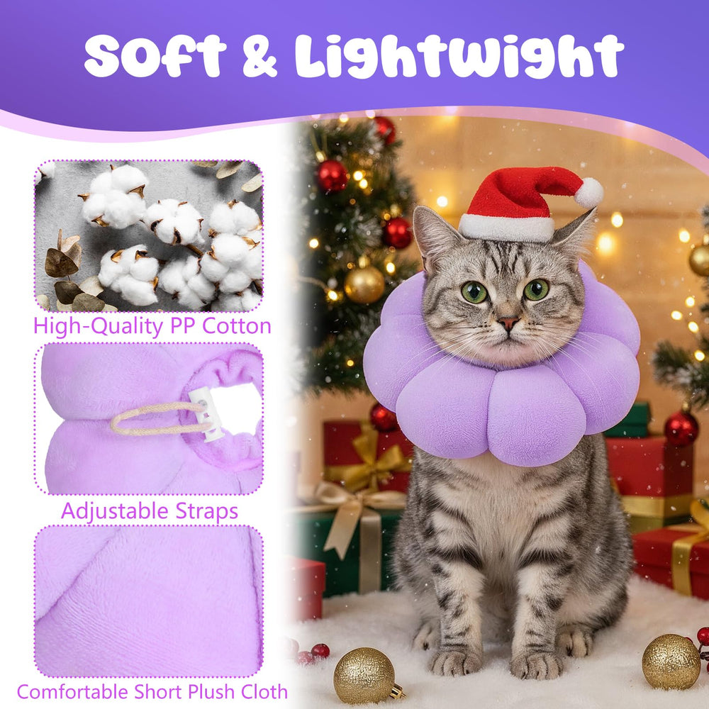 Hpmjz col fleur porté par chat facilitant boire et manger