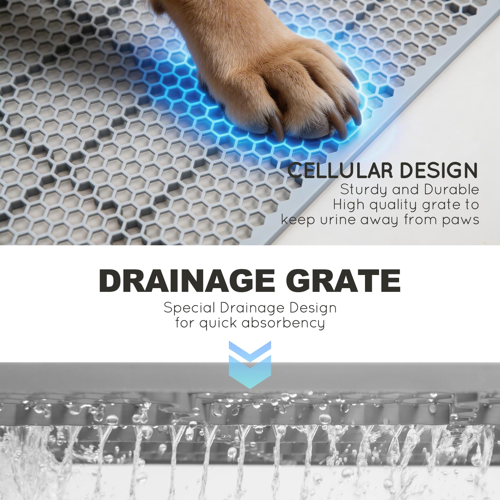 HQ4US 4LEGS chien utilisant bac propre et confortable