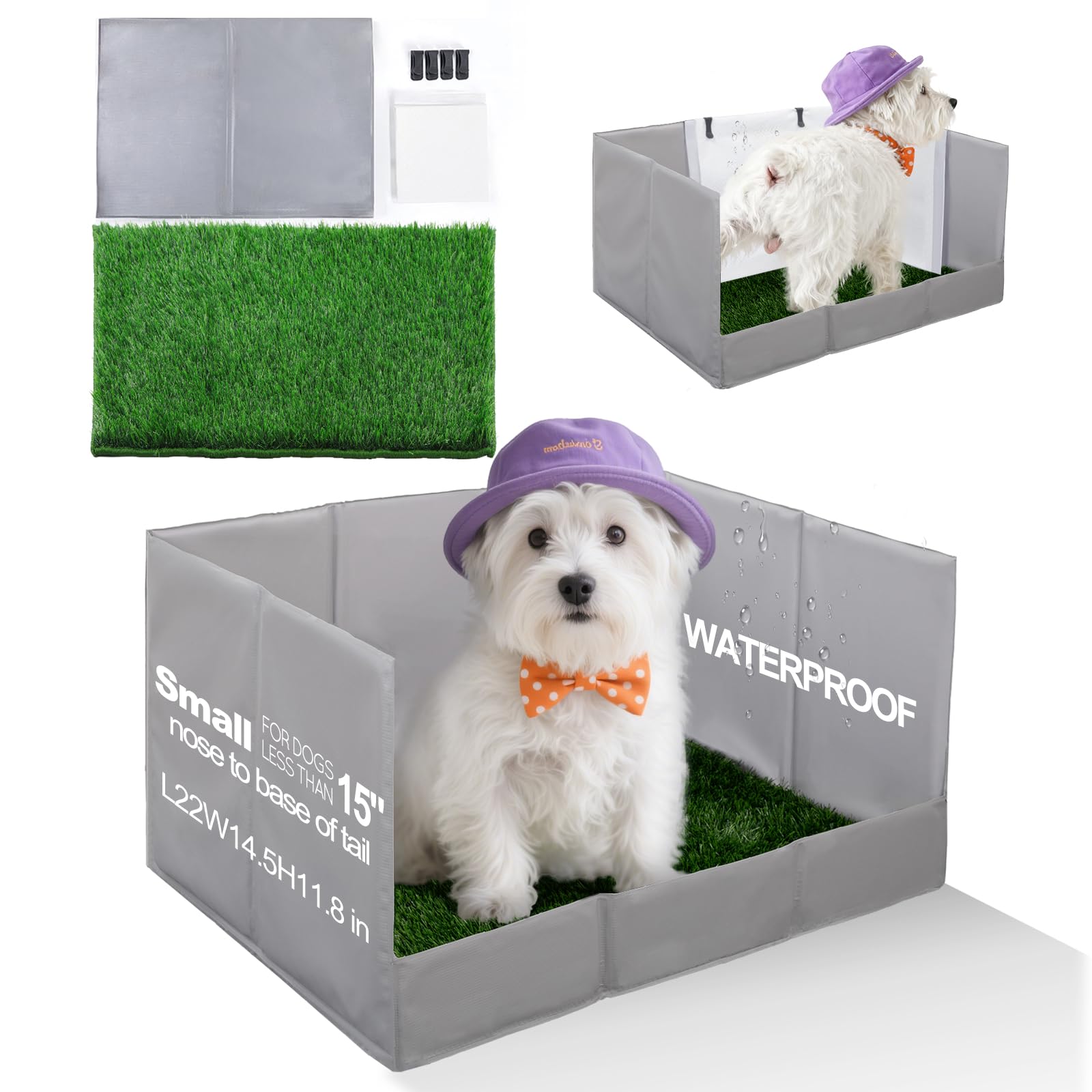 hq4us 4legs face avant de l'emballage montrant le produit et les tailles disponibles